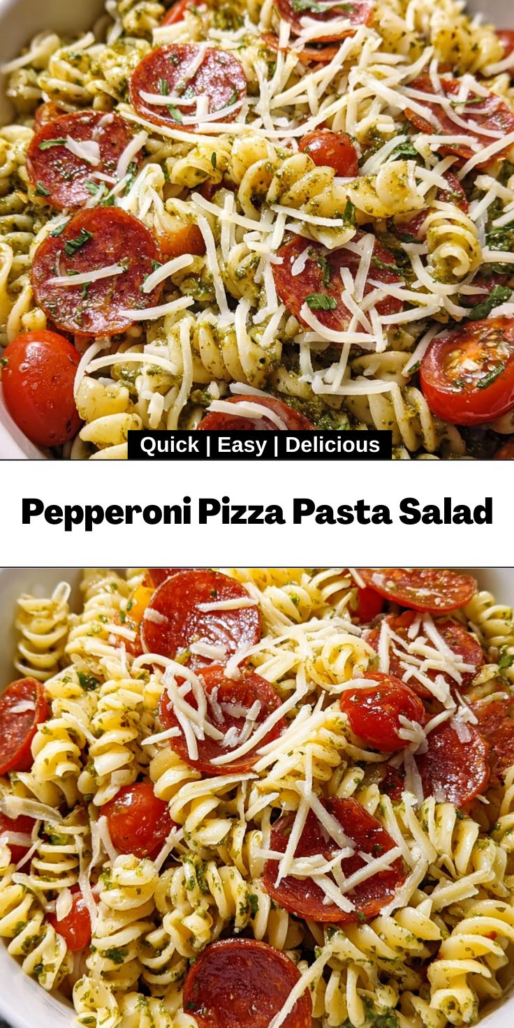 Minute Pepperoni Pizza Pasta Salad: Party-Perfect & Flavorful